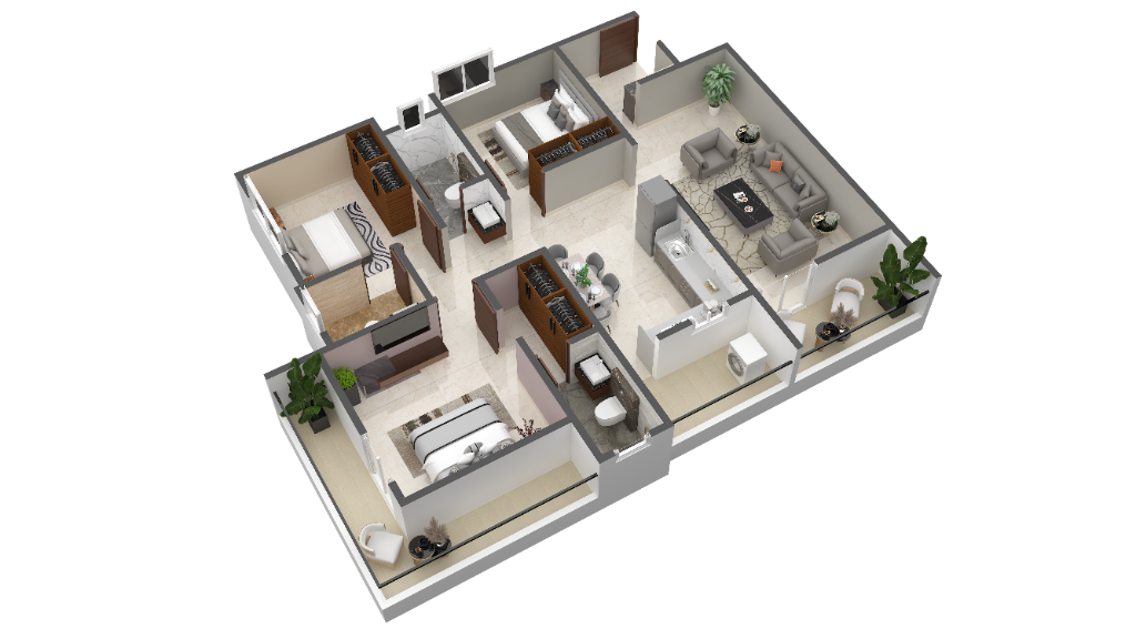 3D Floor Plan 1